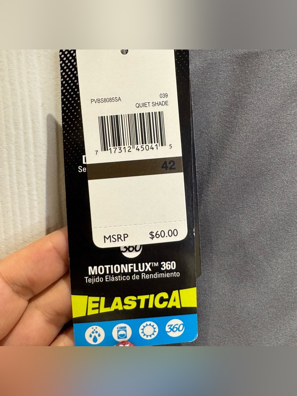 NEW PGA Tour Athletic Golf Shorts Men's 42 Motionflux Stretch Grey - Picture 5 of 10